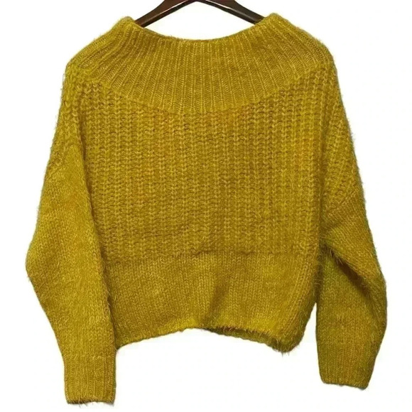 Love Tree Sweaters - Love Tree Medium Chunky Knit Sweater Yellow Oversized Long Sleeve